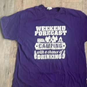 Camping and drinking t shirt.